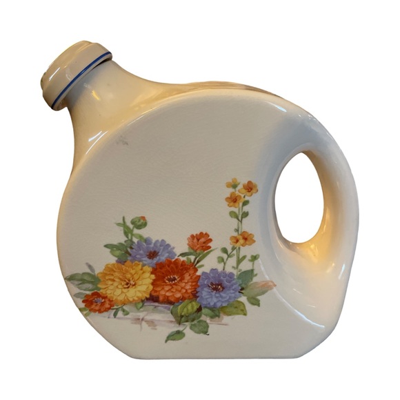 Vintage Universal Cambridge Zinnia Floral Pattern Pottery Water/Refrigerator Jug - Picture 6 of 7